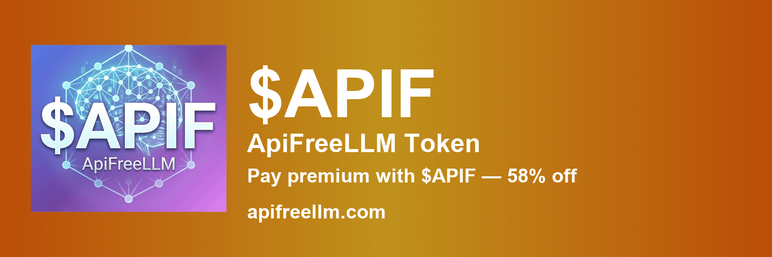 $APIF: free LLM API on pump.fun 7 days old. Posting raw data, not a pitch. - BOCVIP